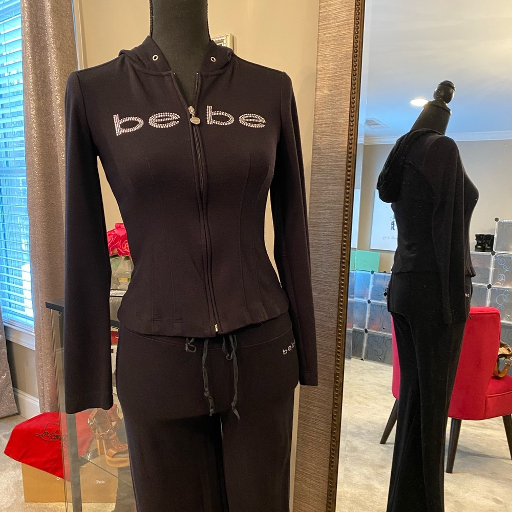 Bebe knit track suit